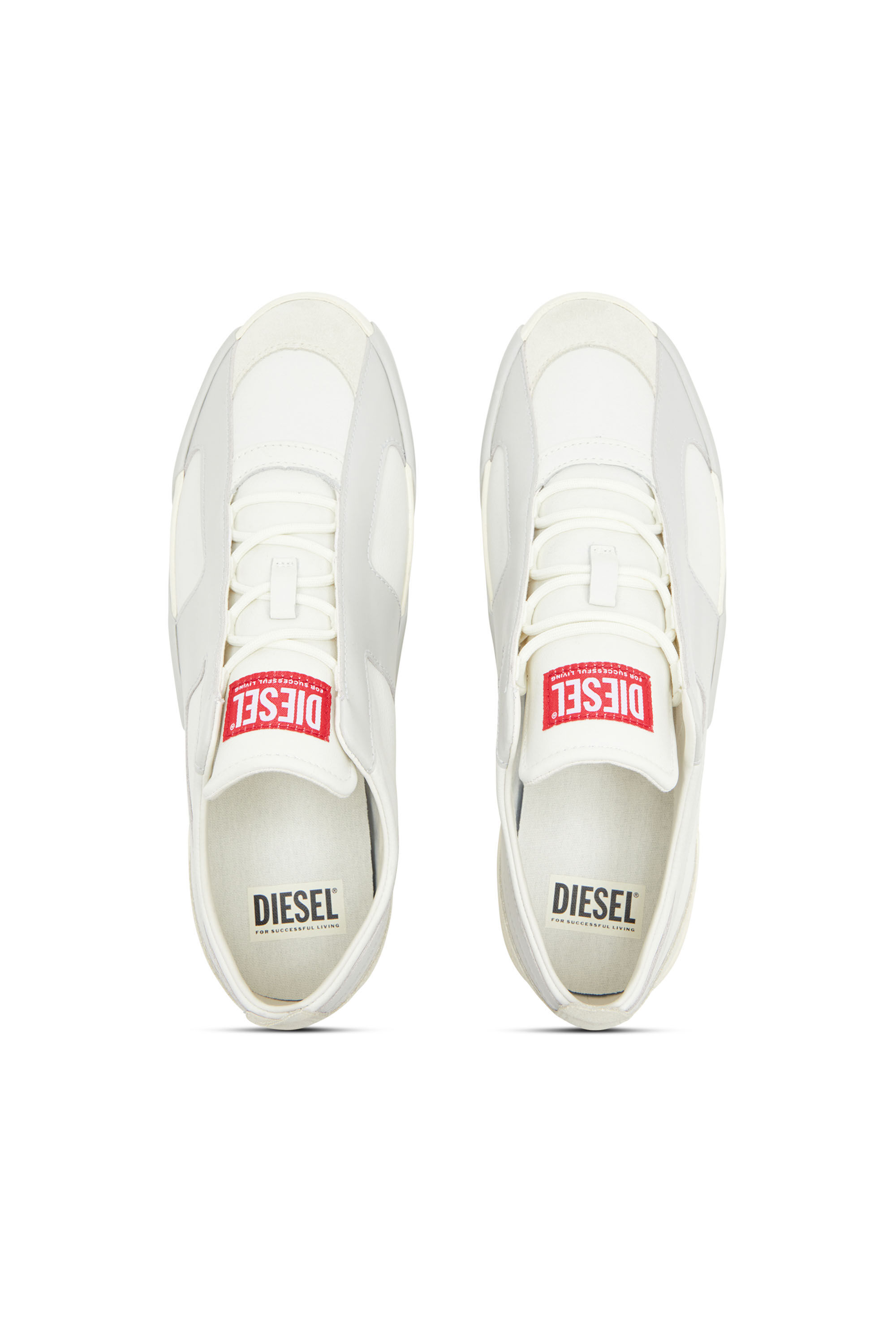 Diesel - S-SLANTE-D LOW, Man's S-Slante-D-Sneakers in suede and leather with D logo in null - 4