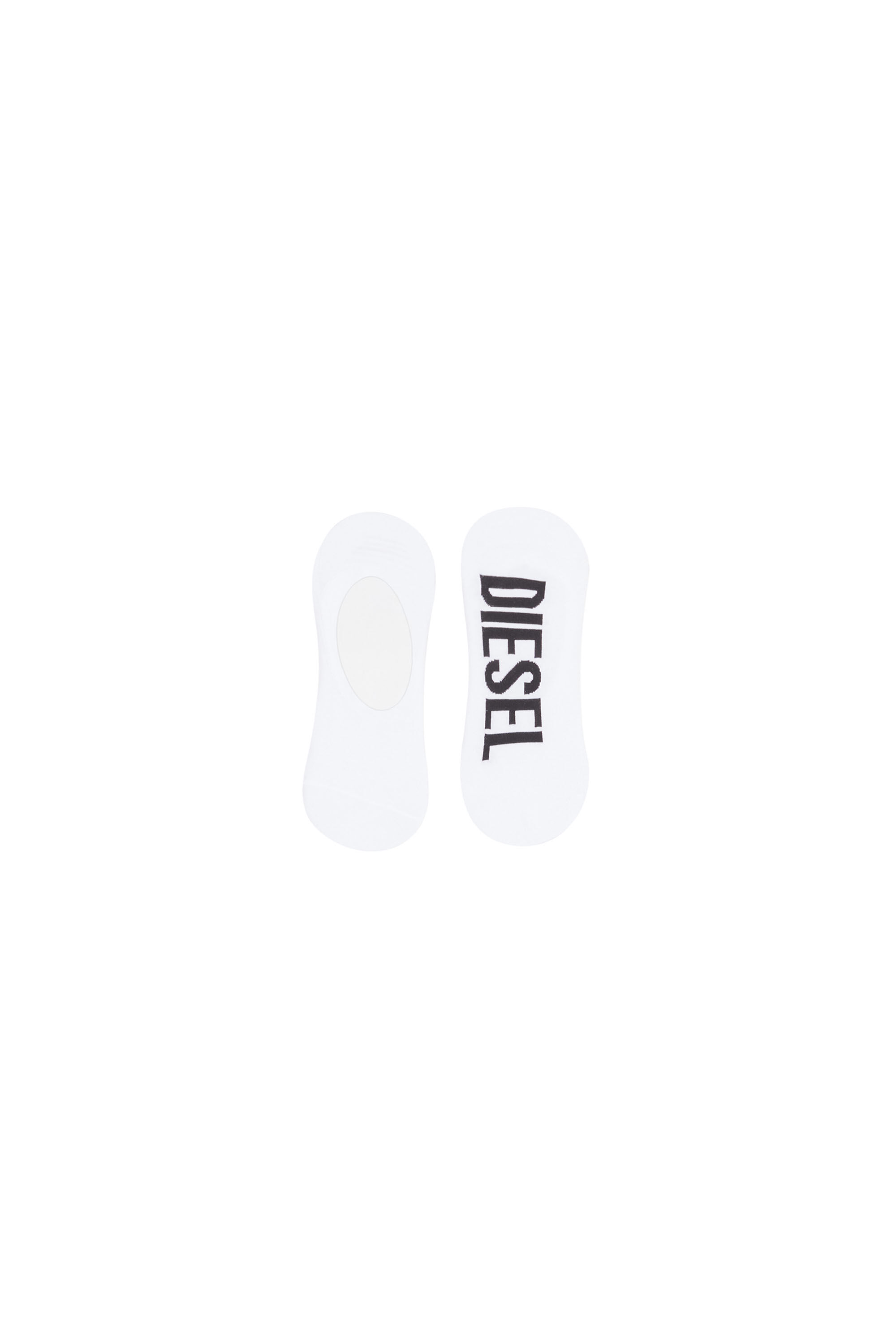 Diesel - SKM-HIDEPAT-TWOPACK SOCKS 2PACK, Man's Two-pack of invisible logo socks in White - 1