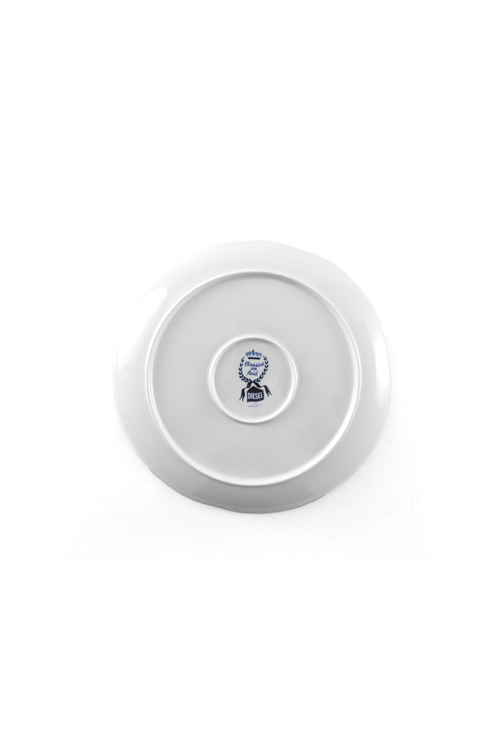 Diesel - 11203 PORCELAIN DINNER PLATE "CLASSIC ON, Unisex's Porcelain dinner plate in White/Blue - 2