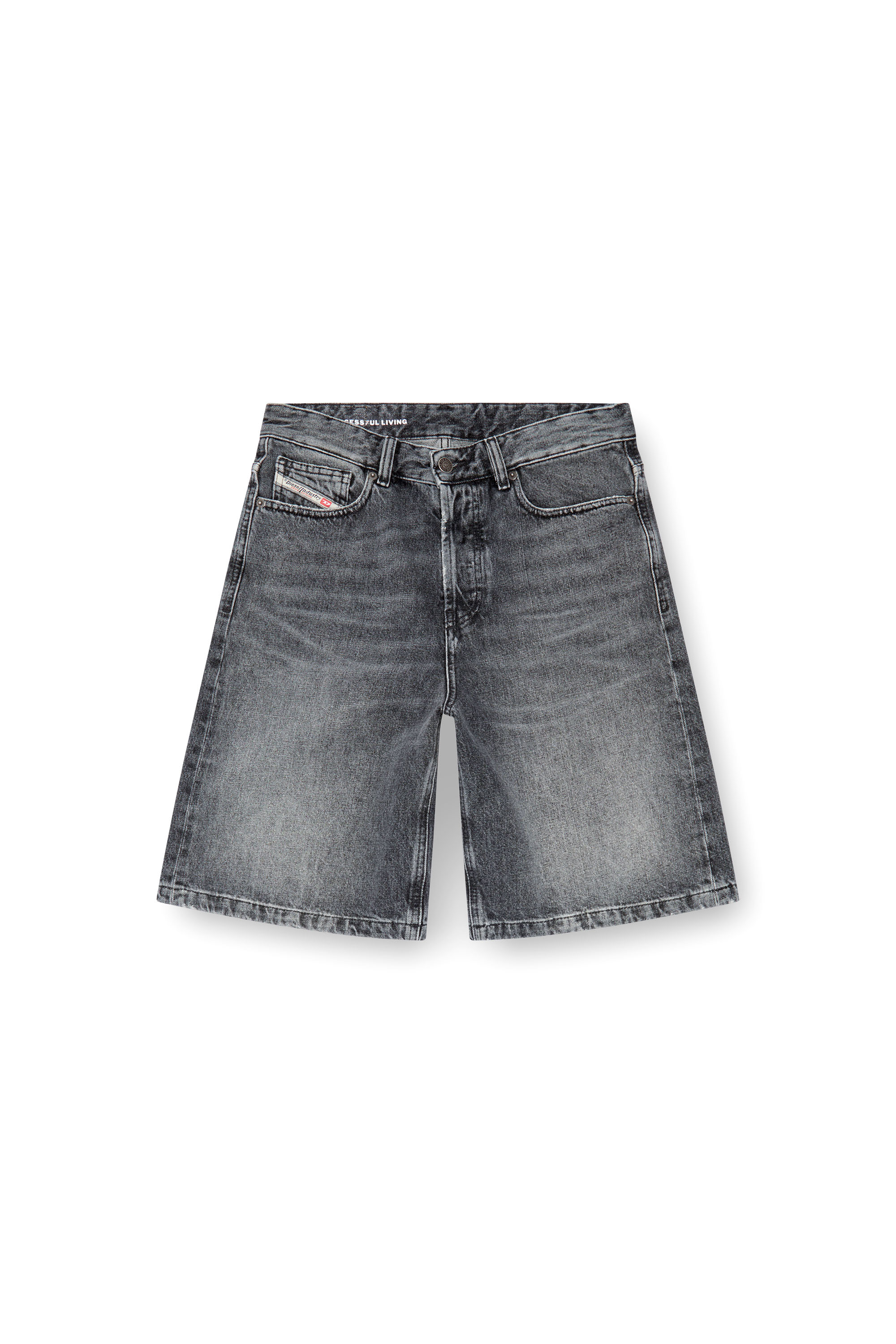 Diesel - DE-SIRE-SHORT, Woman's Shorts in clean-wash denim in Black - 3