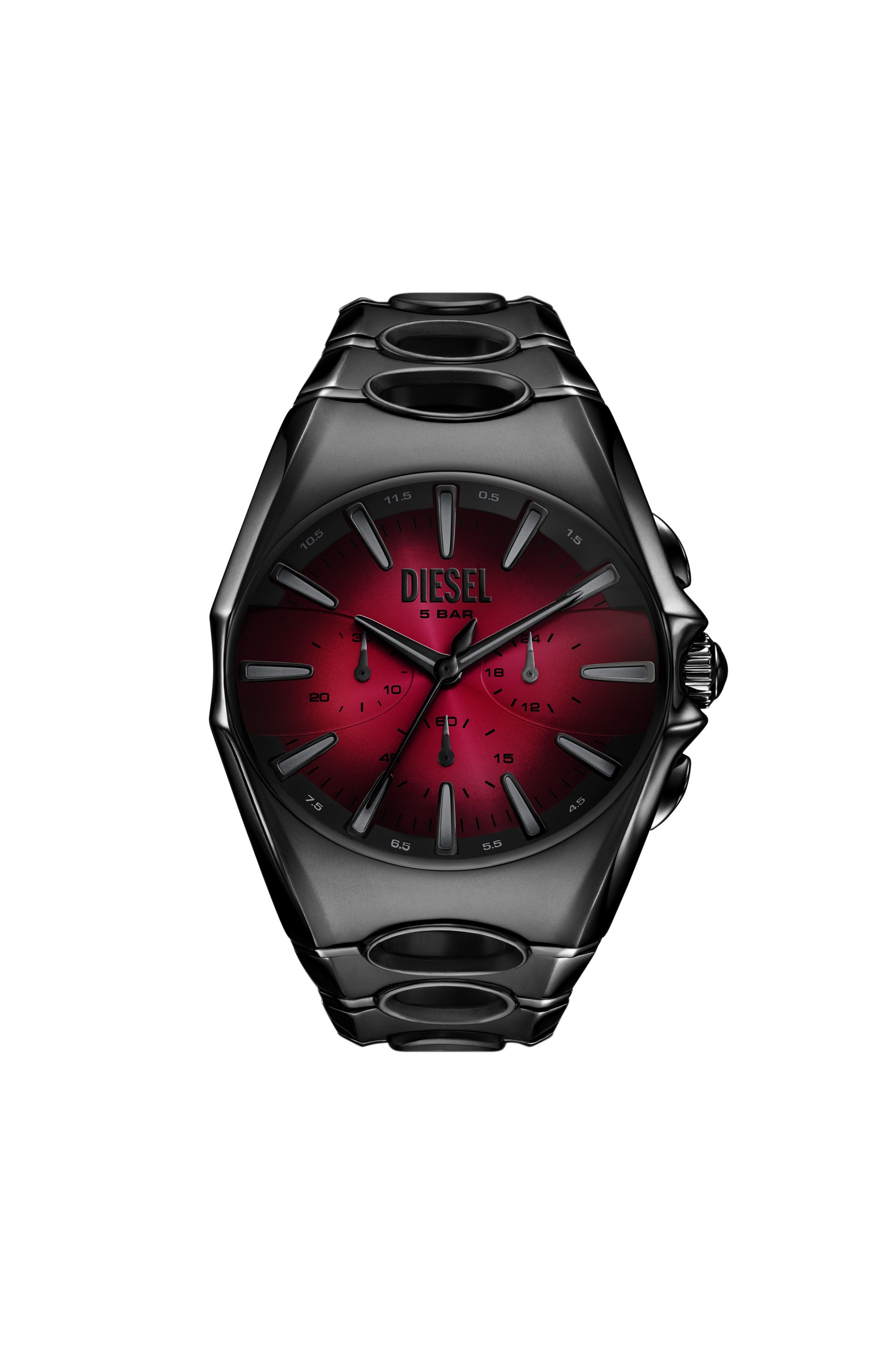 Diesel - DZ4696 WATCH, Man's D-Curve black stainless steel watch in Black - 2