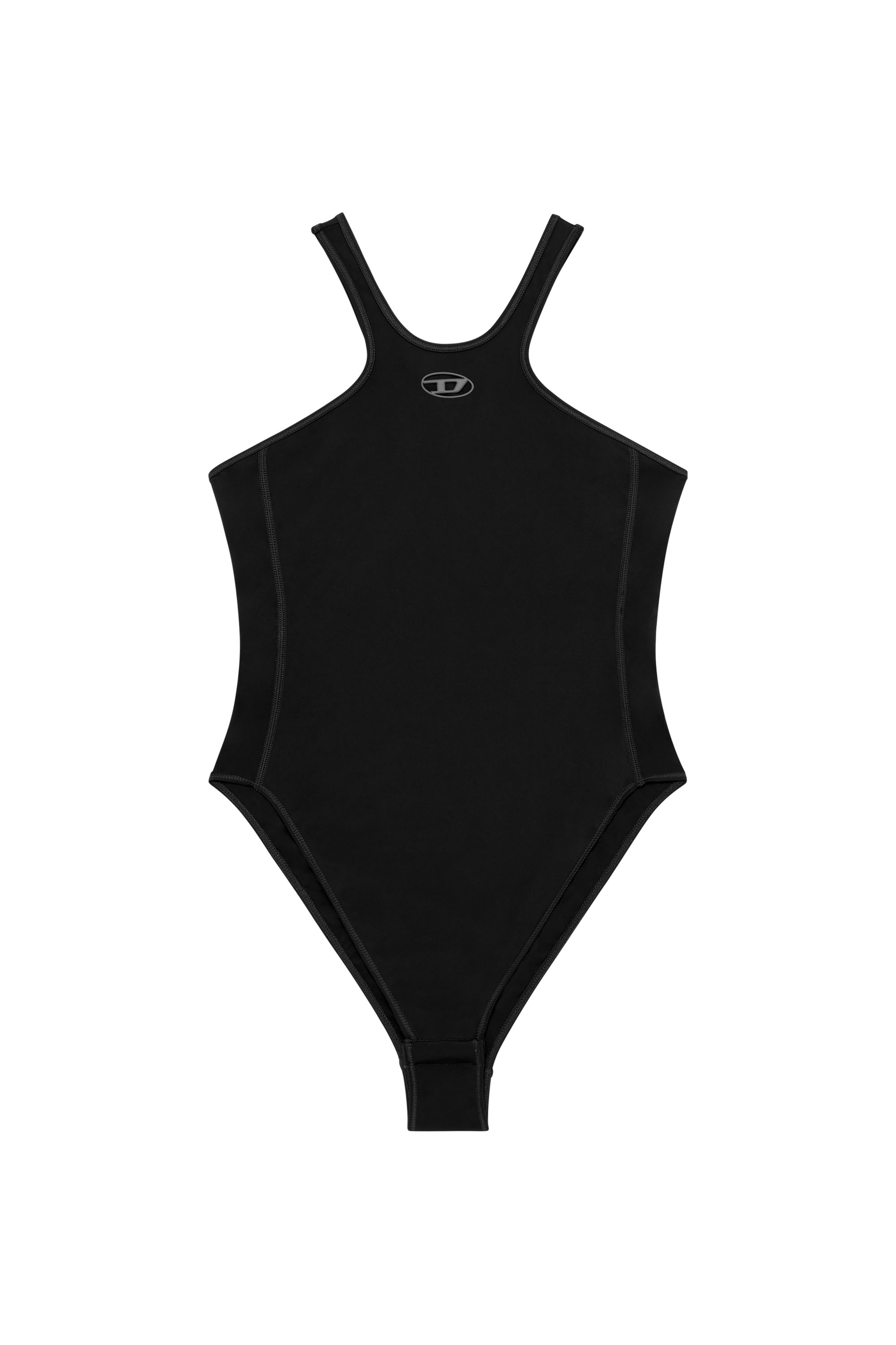 Diesel - CHRISTIE-UTLT, Woman's Stretch bodysuit with Oval D detail in Black - 3