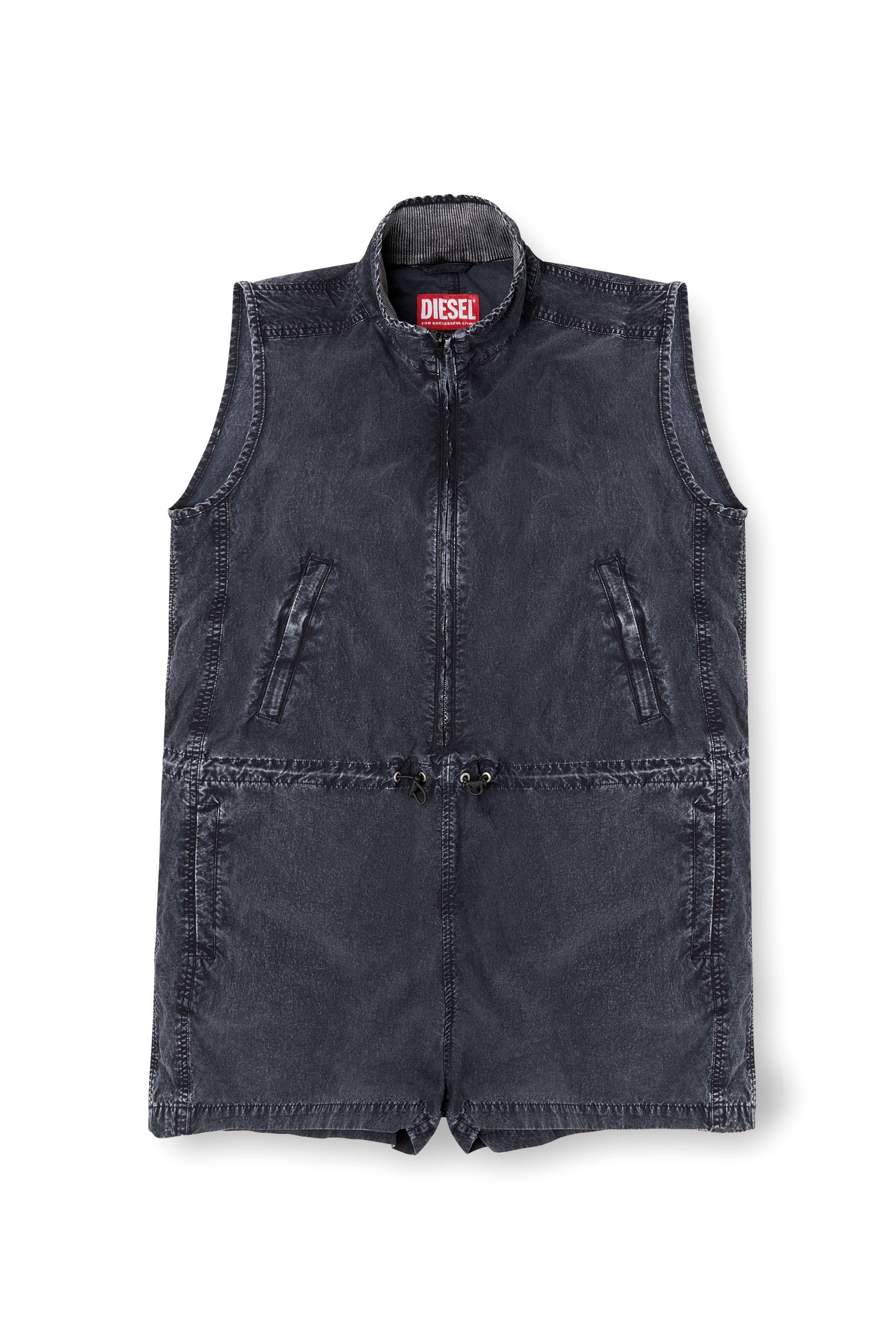 Diesel - J-ANNET, Woman's Playsuit in treated nylon in Dark Blue - 4