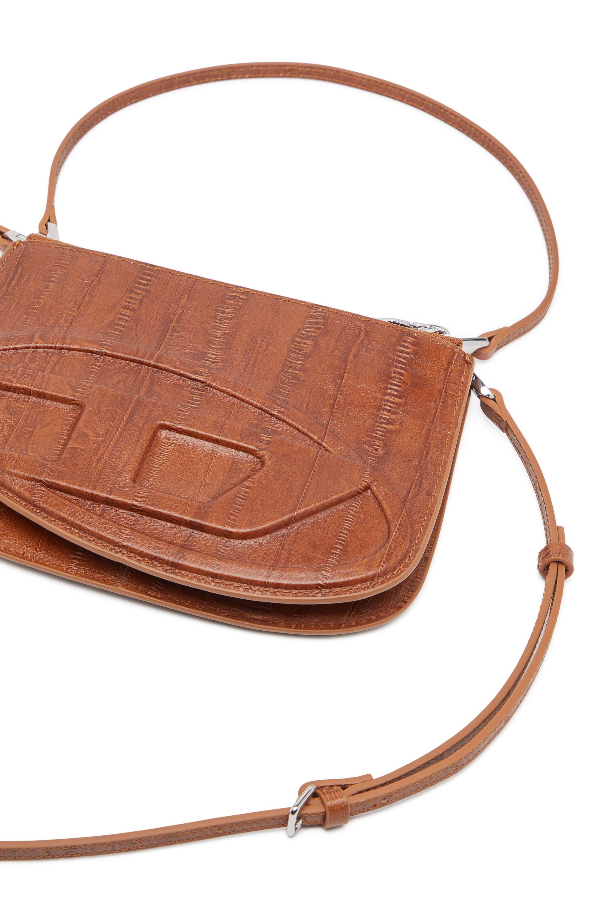 Diesel - 1DR TWIN, Woman's 1DR Twin-Double-pouch shoulder bag in printed leather in Brown - 5